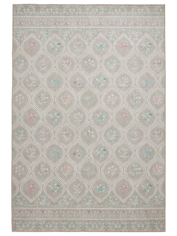 Catherine Lansfield Cameo Floral Sage Green Washable Rug rug