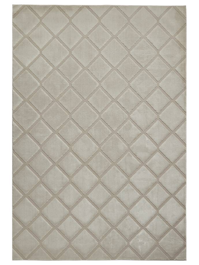 Catherine Lansfield Cosy Diamond Natural Washable Rug rug
