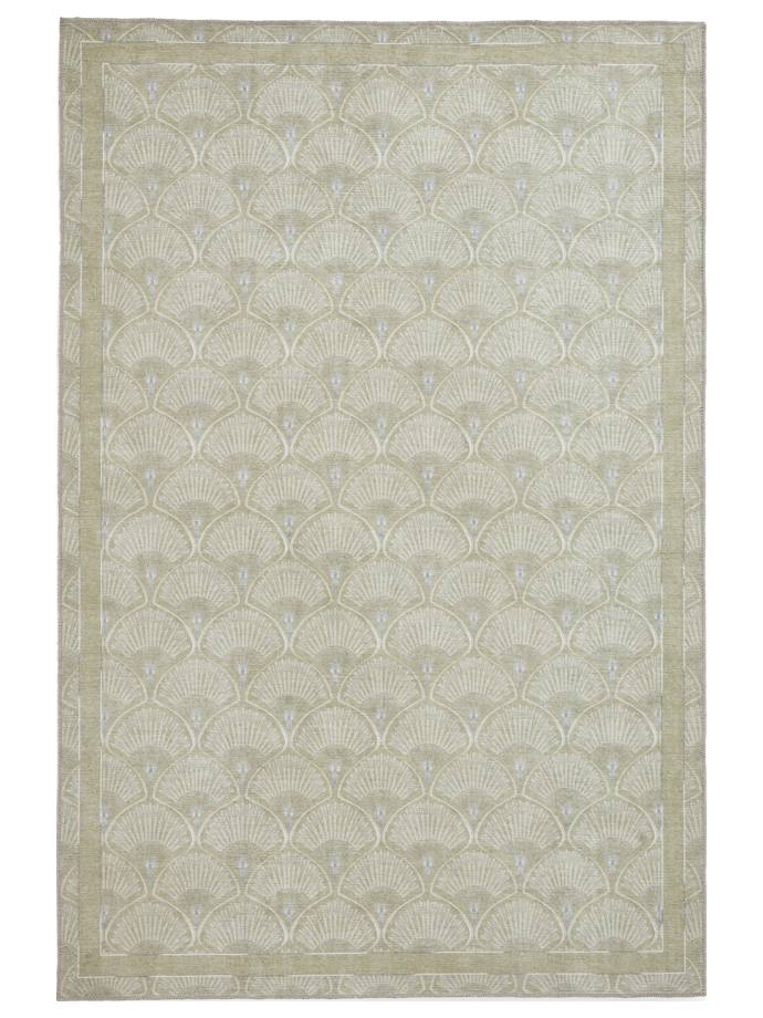 Catherine Lansfield Deco Peacock Green Washable Rug rug