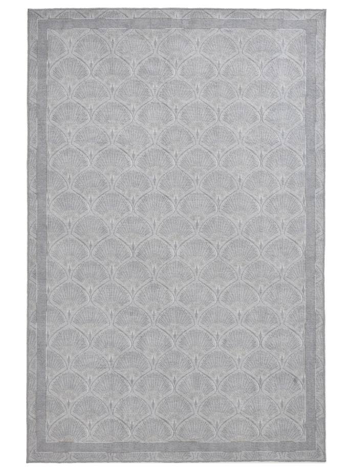 Catherine Lansfield Deco Peacock Silver Washable Rug rug