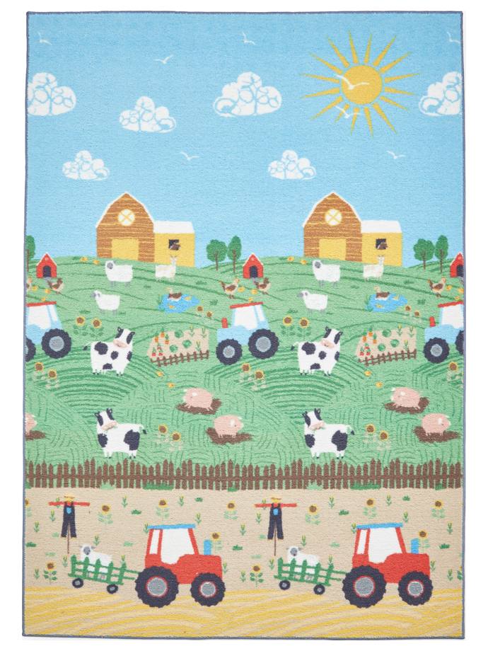 Catherine Lansfield Farmyard Animals Multi Washable Rug rug