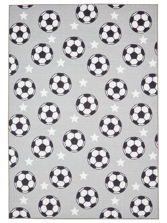 Catherine Lansfield Football Stars Grey Washable Rug rug