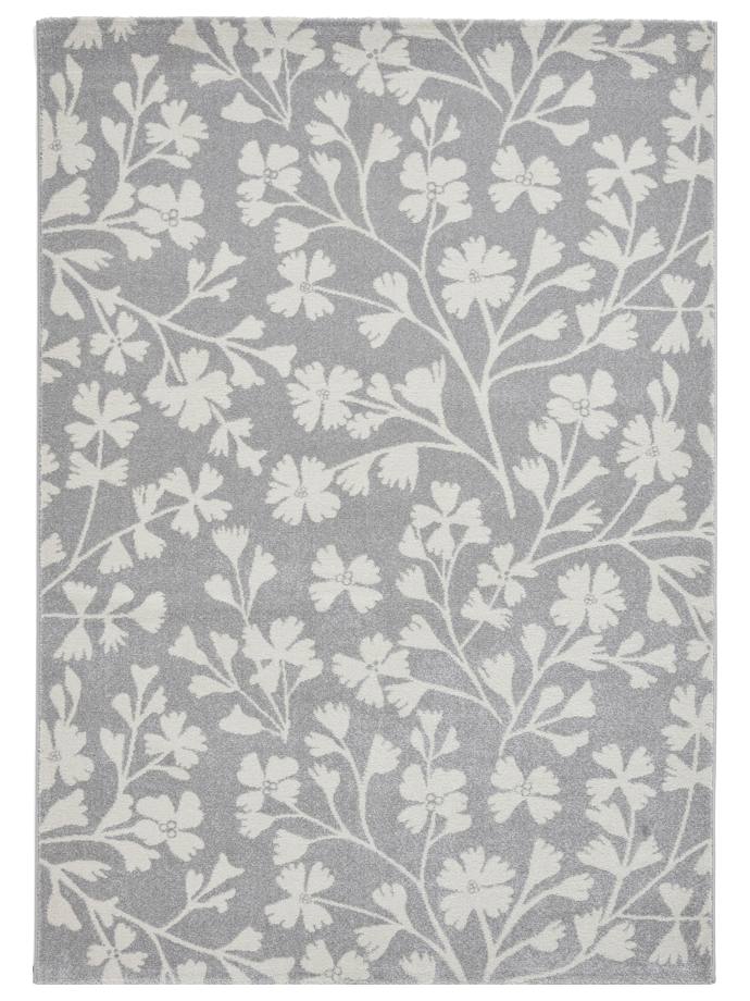 Catherine Lansfield Grace Floral Grey Rug rug