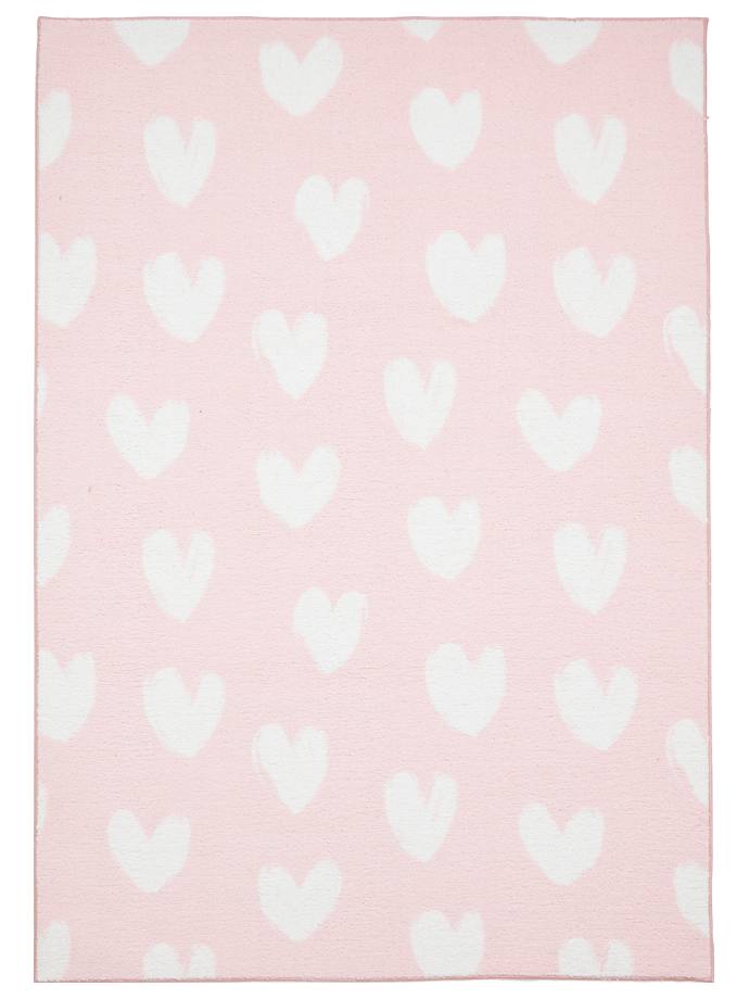 Catherine Lansfield Hearts Pink Washable Rug rug