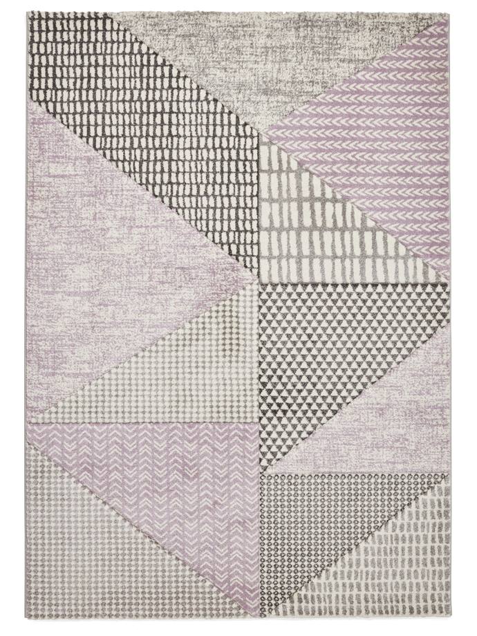 Catherine Lansfield Larsson Geo Lilac/Grey Rug rug