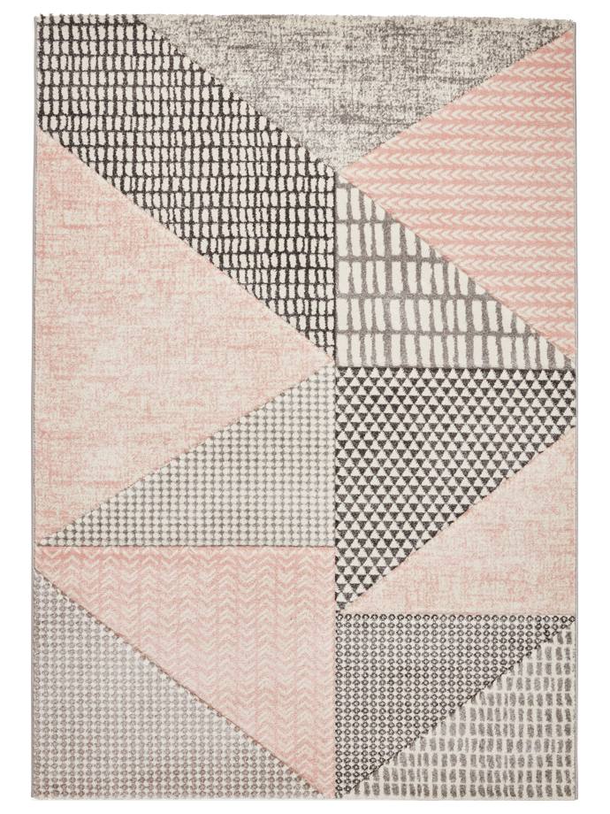 Catherine Lansfield Larsson Geo Rose/Grey Rug rug