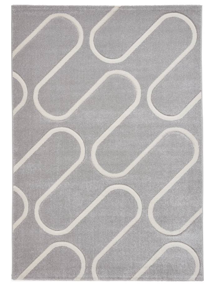 Catherine Lansfield Linear Curve Grey Rug rug
