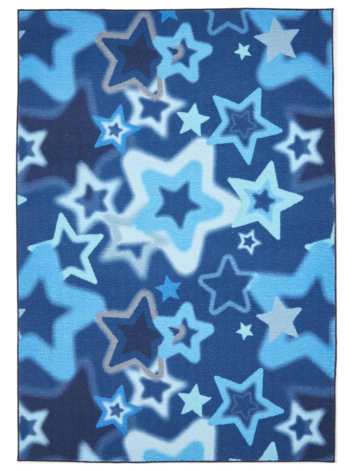 Catherine Lansfield Ombre Stars Blue Washable Rug rug