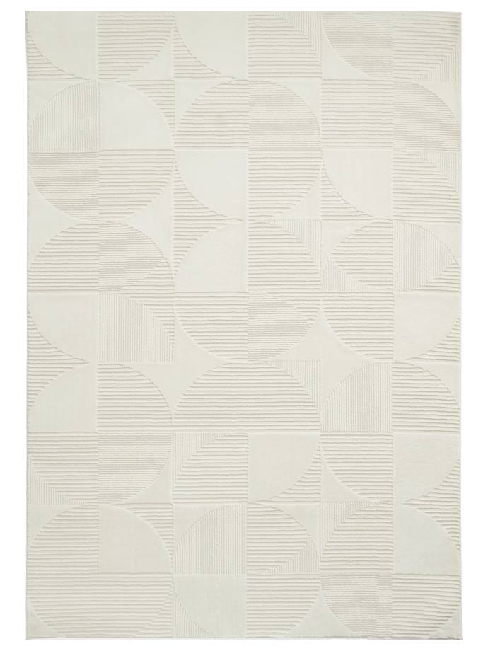 Catherine Lansfield Retro Circles Cream Washable Rug rug