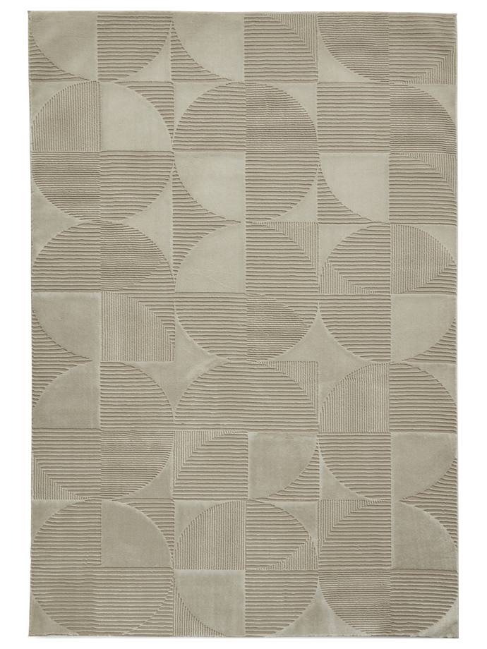 Catherine Lansfield Retro Circles Natural Washable Rug rug