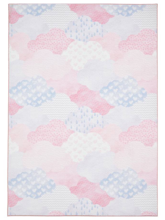 Catherine Lansfield Soft As A Cloud Pink Washable Rug rug