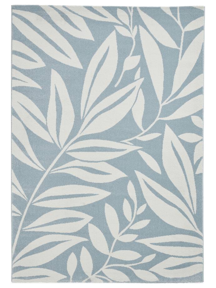 Catherine Lansfield Sorrel Leaves Blue Rug rug