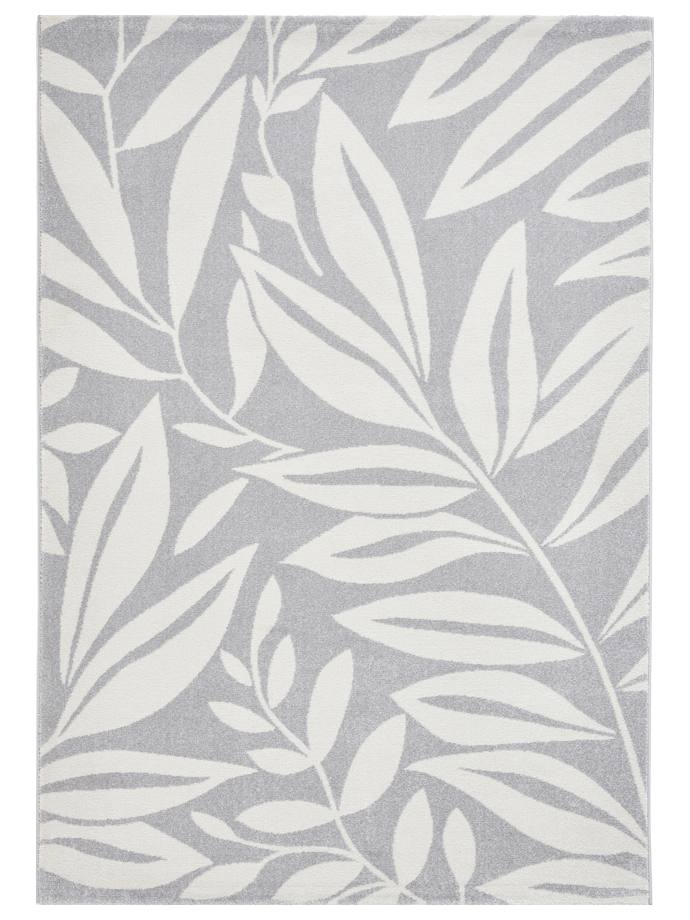 Catherine Lansfield Sorrel Leaves Grey Rug rug