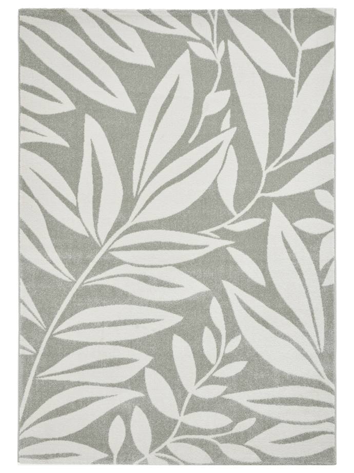 Catherine Lansfield Sorrel Leaves Sage Green Rug rug