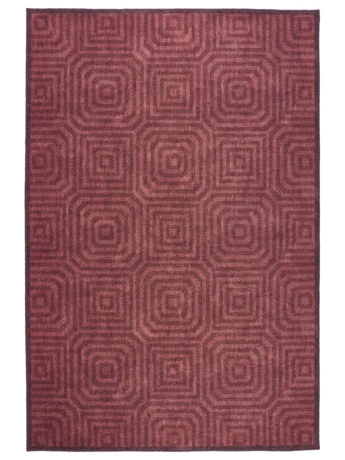 House Llewelyn-Bowen Cassetino Stripe Claret Washable Rug rug