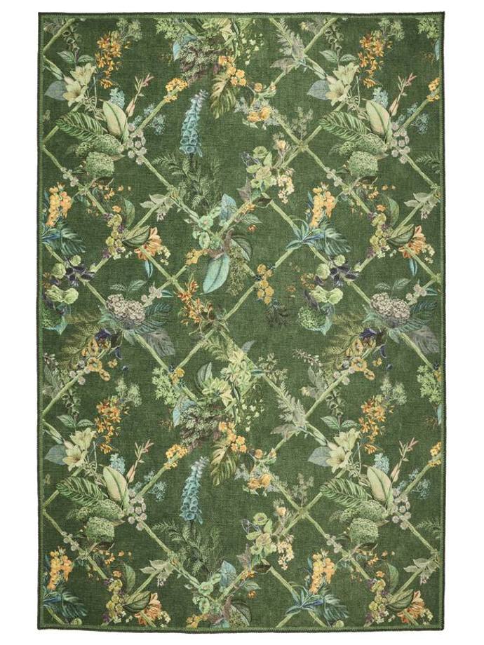 House Llewelyn-Bowen Cotswold Fantasia Green Washable Rug rug