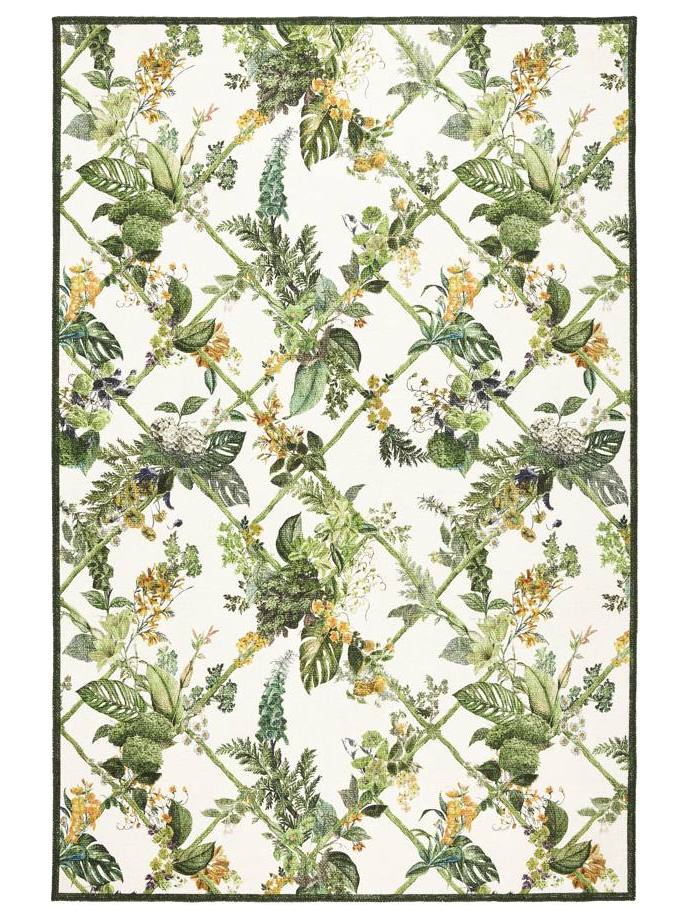 House Llewelyn-Bowen Cotswold Fantasia White Washable Rug rug