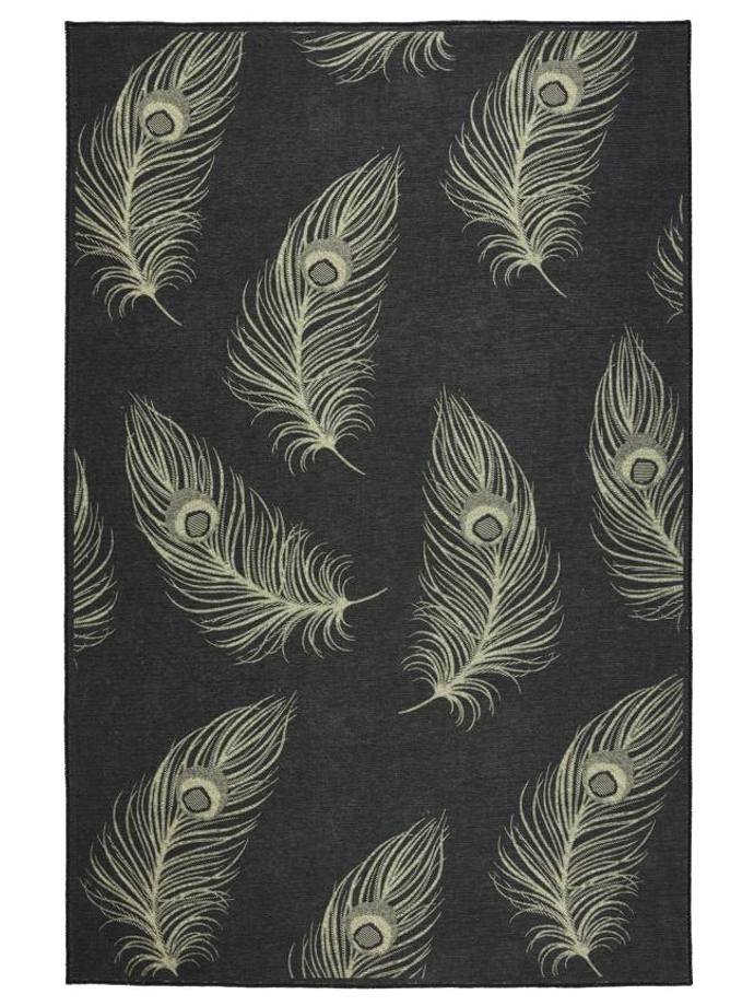 House Llewelyn-Bowen Dandy Black Washable Rug rug