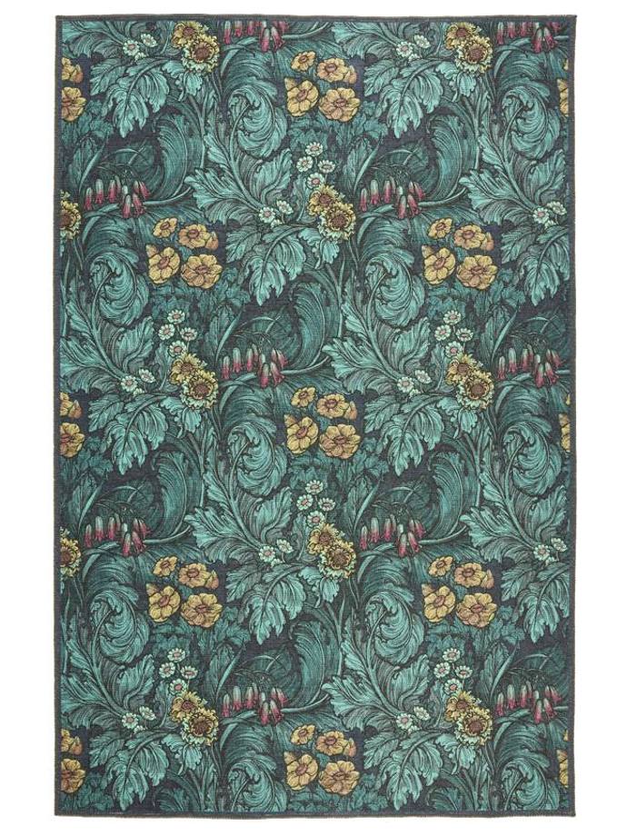 House Llewelyn-Bowen Hedgerovia Teal Washable Rug rug