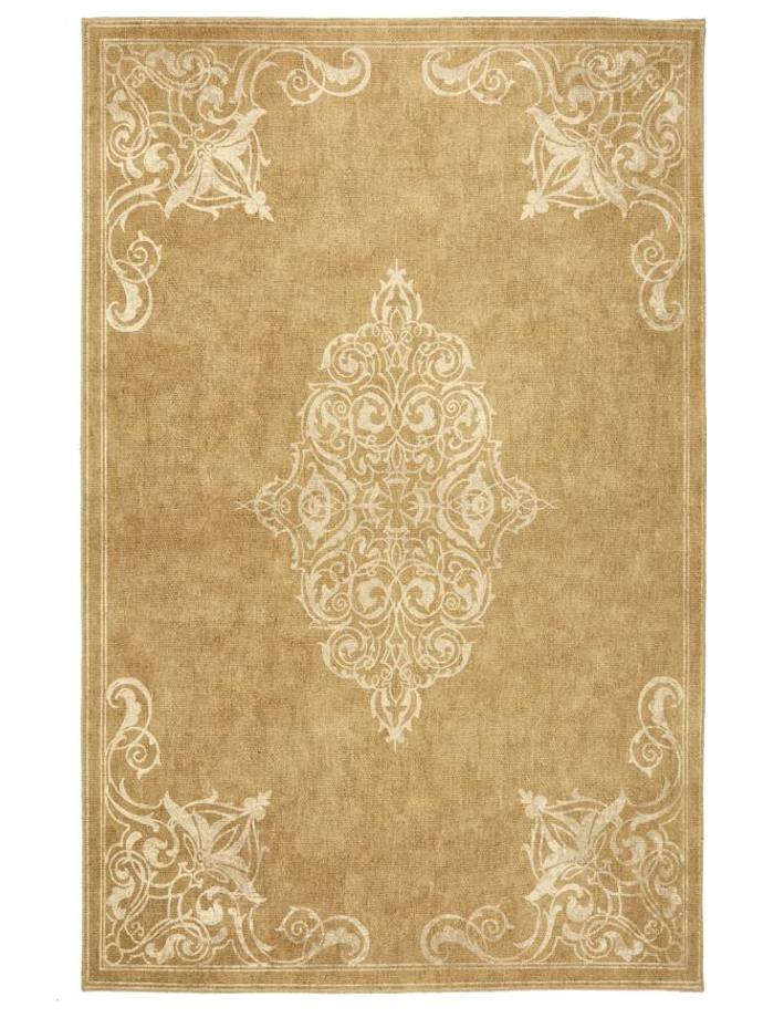 House Llewelyn-Bowen Sarabande Gold Washable Rug rug